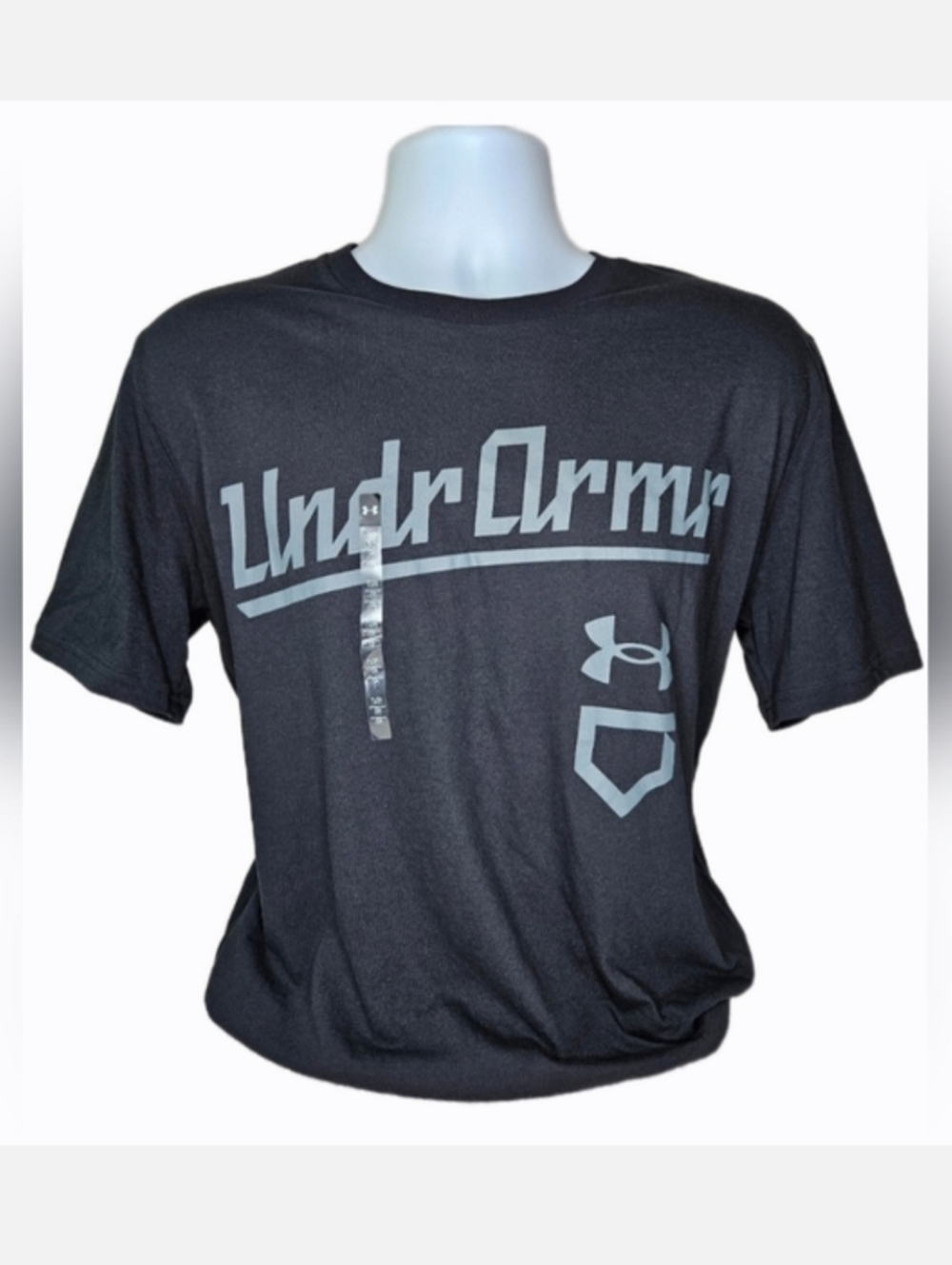 NWOT Under Armour Men's Loose Short Sleeve Baseball Tee Black Size L